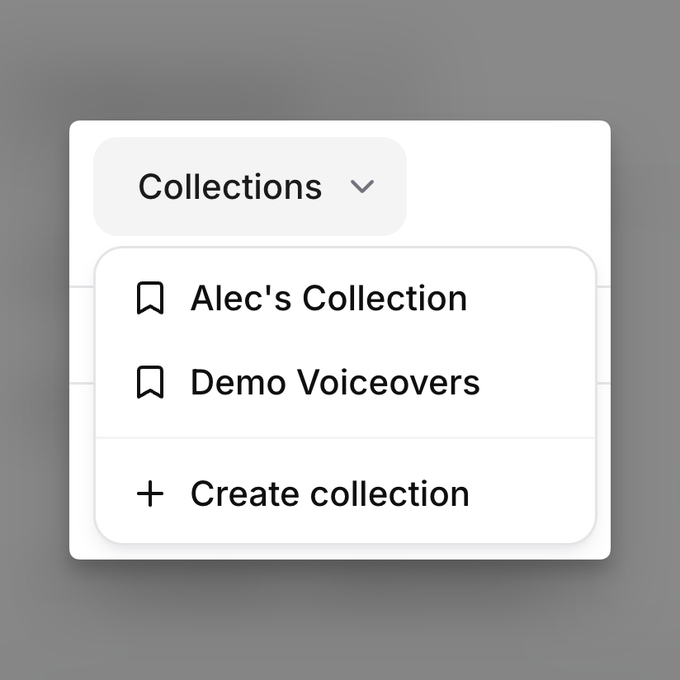 In addition to browsing Handpicked Collections, you can now save voices from the Library to your own personal Collections.
